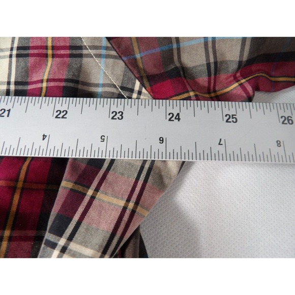 Jos. A Banks Travelers Collections Large Mens Shirt Plaid Oxford DadCore Grandpa - Picture 7 of 10